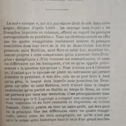 Synopse Des Quatre Evangiles 🌻 577616