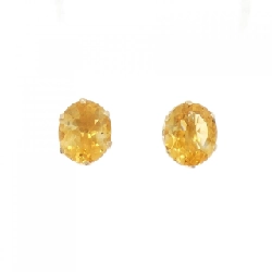 K18YG Citrine Bông tai - Hàng hiệu Chính hãng