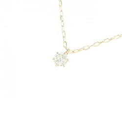 K18YG Solitaire Diamond Necklace - Hàng hiệu Authentic 861351