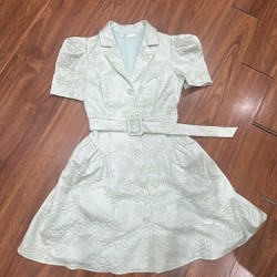 Váy thiết kế HiME size xs màu xanh cốm màu ngoài đẹp hơn trong ảnh  183517