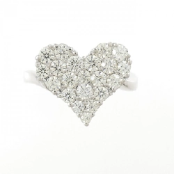 Nhẫn kim cương pavé hình trái tim K18WG 1.00CT 668033