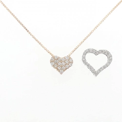 K18PG/K18WG 2WAY Mặt Dây Chuyền Hình Trái Tim Đá Quý 0.19CT - Hàng hiệu Chính Hãng 863721