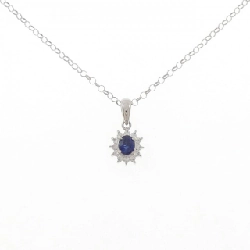 Dây chuyền Sapphire PT900/PT850 0.38CT - Hàng hiệu Chính hãng