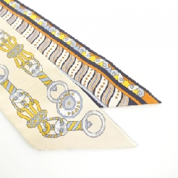 【Sản phẩm chưa sử dụng】Hermès HARNAIS EN ROSACE Twilly 063853S khăn quàng 624818