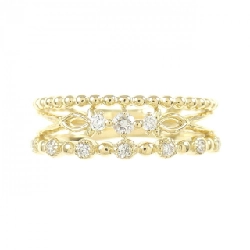 Nhẫn kim cương K18YG 0.12CT 672537