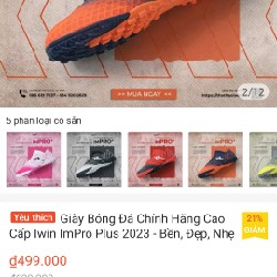 Giày đá bóng Im Pro+ mới 99%