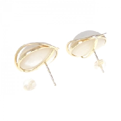 K18YG Mabe Pearl Earrings - Hàng hiệu Authentic 869608