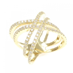 Nhẫn kim cương K18YG 0.55CT