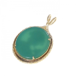 K18YG Mặt dây chuyền ngọc bích - Hàng hiệu Authentic 865965