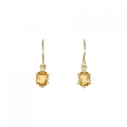 K18YG Citrine Bông tai - Hàng hiệu Chính hãng
