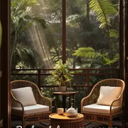 Bộ bàn trà mây phòng ngủ 927405