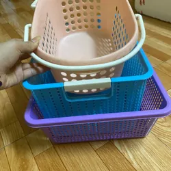 Combo giỏ đồ treo kệ mini nhựa 592805