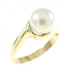 Nhẫn ngọc trai Akoya K18YG 6.7mm