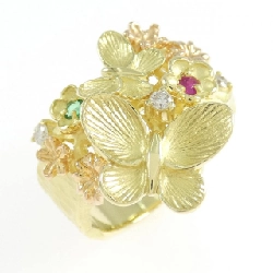 Nhẫn đá màu bướm K18YG/K18PG