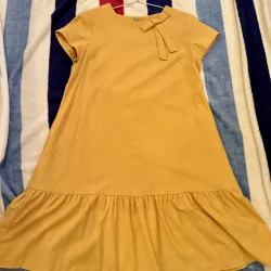 Đầm bầu may thiết kế vải đũi mát. Size 46-65kg, mặc dài qua gối. Mặc vài lần