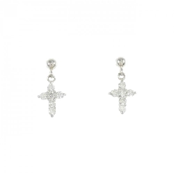 PT900 Bông tai kim cương chéo 0.20CT - Hàng hiệu Authentic