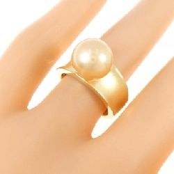 Nhẫn ngọc trai trắng K18YG 10mm - Hàng hiệu Authentic 851161