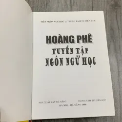 Tuyển tập ngôn ngữ học - hoàng phê. 7a3 783491