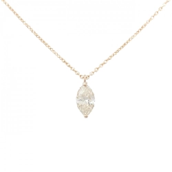 K18PG Dây chuyền kim cương 0.749CT M VS1 cắt Marquis - Hàng hiệu Chính hãng