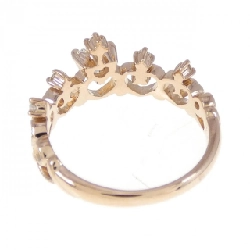 Nhẫn kim cương hình tiara × trái tim K18PG 0.213CT 673420