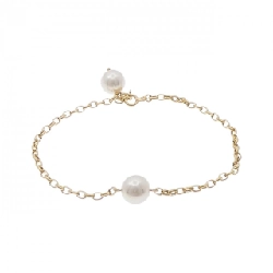 K18YG Vòng tay ngọc trai Akoya - Hàng hiệu Authentic 872236