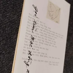  "Gọi tìm xác đồng đội" của nhà thơ Trần Vàng Sao, khổ 21*29.7cm 1013668