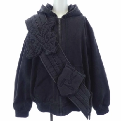 Louis Vuitton Áo khoác denim có mũ và dây đai HHA61WRDH - Hàng hiệu Chính hãng