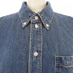 Áo sơ mi cropped denim wash đại dương liên minh CELINE 631271