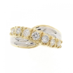 Nhẫn kim cương K18YG/PT850 0.51CT 666804