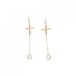 K10YG Bông tai hình chữ thập - Hàng hiệu Chính hãng