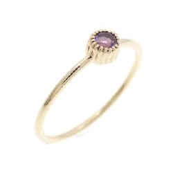 Nhẫn Amethyst K10YG - Hàng hiệu Chính hãng
