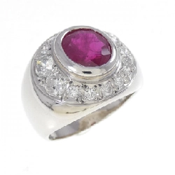 Nhẫn Ruby PT900 2.50CT - Hàng hiệu Chính hãng