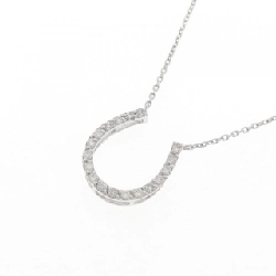 K18WG Móng ngựa Dây chuyền kim cương 0.14CT - Hàng hiệu Chính hãng 858283