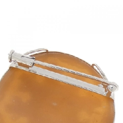 K18WG Shell Cameo Brooch - Hàng hiệu Authentic 872370