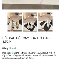Guốc cao gót 8F  540375