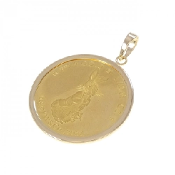 K18YG(枠) Đồng xu Mặt dây chuyền - Hàng hiệu Chính hãng 865914