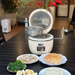 Nồi cơm điện tử UNIE URC612 , nấu cơm giảm đường, lòng nồi inox, dung tích 1,2L