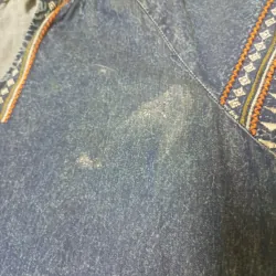 Đầm denim thêu sắc sảo – mặc giấu bụng cực đẹp 997125