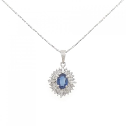 Dây chuyền Sapphire PT900/PT850 1.06CT - Hàng hiệu Chính hãng