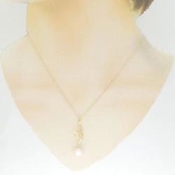 K18YG Dây chuyền ngọc trai Akoya 7.3mm - Hàng hiệu Authentic 856832