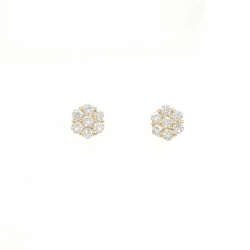 K18YG Bông tai hoa kim cương 0.50CT - Hàng hiệu Chính hãng
