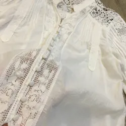 [Siêu Phẩm Nhật] Sơ mi vintage boho phối ren xếp ly khuy bọc form Âu đẹp suất sắc 700643