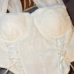 Đầm corset công chúa phối voan xếp tầng – Freesize 443464