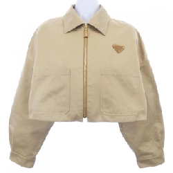 Áo khoác lông camel PRADA với logo tam giác P536O SOOO 10YP - Hàng hiệu Authentic