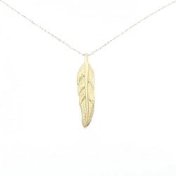 K18YG Dây chuyền lông vũ - Hàng hiệu Authentic