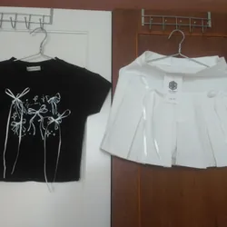 Set váy áo thun bé gái <47 ký mặc Tết cực xinh