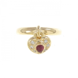 Nhẫn ruby 750YG hình trái tim 0.16CT 668409