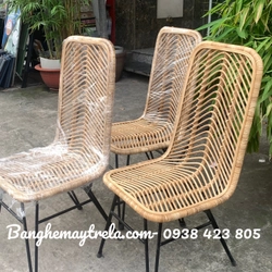 Ghế mây tự nhiên chân sắt hiện đại 500532