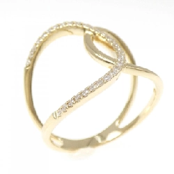 Nhẫn kim cương K18YG 0.16CT