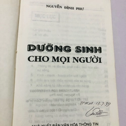 DƯỠNG SINH CHO MỌI NGƯỜI  - 194 trang, nxb: 1997 360415